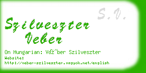 szilveszter veber business card